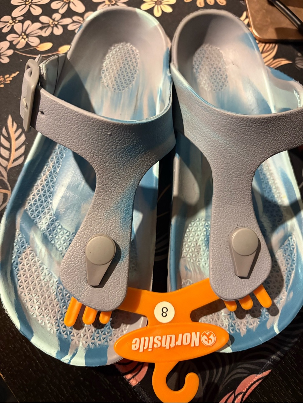 Northside Light Blue and Orange Women’s Sandals